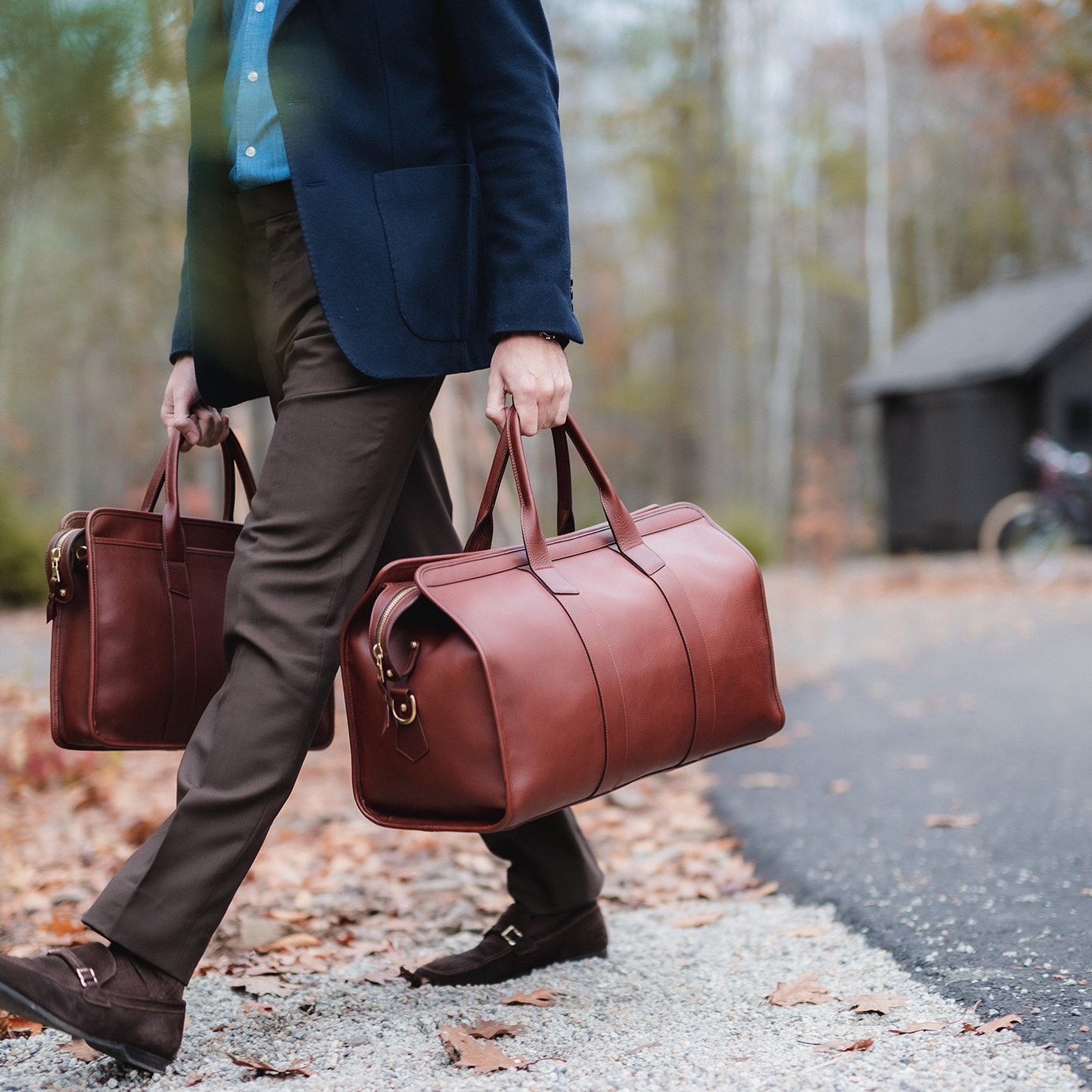 Handmade Leather Travel Duffel Bag Weekender Bags Frank Clegg